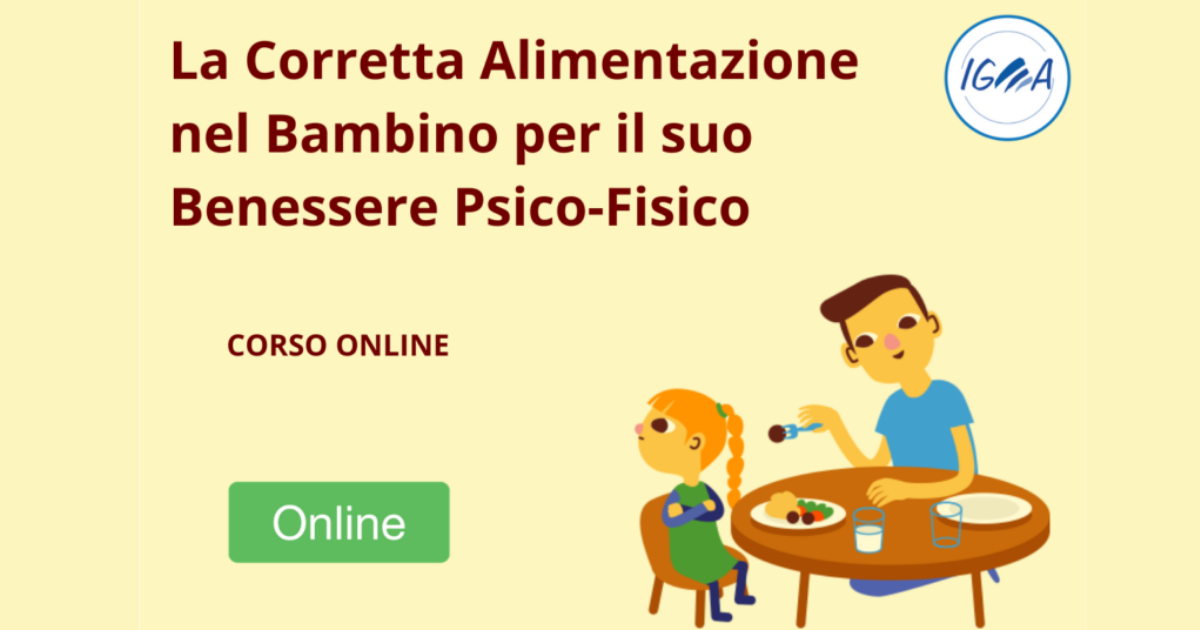 CORSO ONLINE L'ALIMENTAZIONE DEL BAMBINO | Corsi Online, Master Online ...