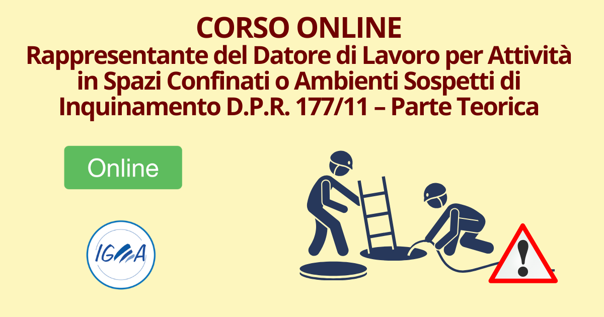 Rappresentante Datore Lavoro Spazi Confinati O Sospetti Inquinamento