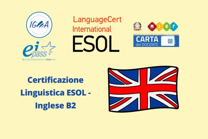 Certificazione Linguistica ESOL - Inglese B2 - Carta Docente | IGEACPS