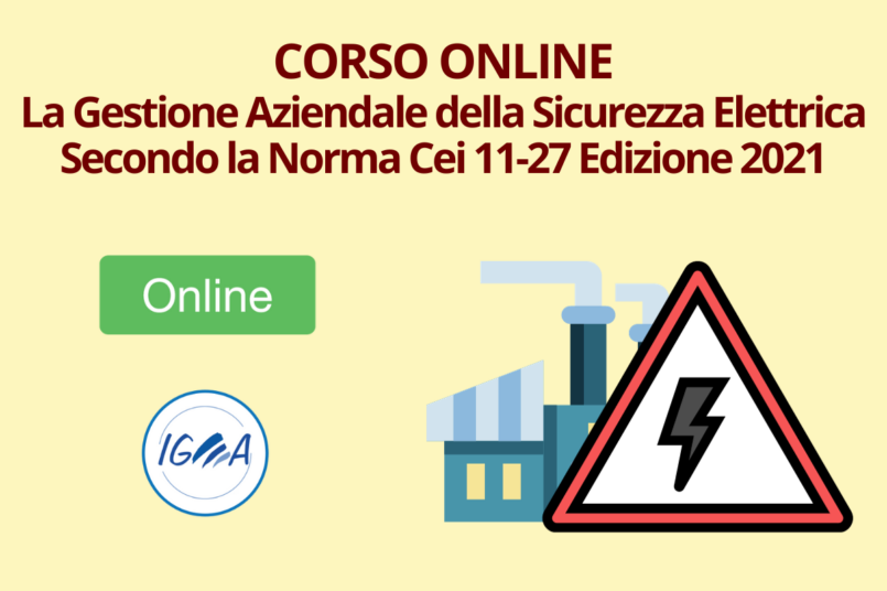 Gestione Aziendale Sicurezza Elettrica Norma Cei 11-27 Edizione 2021