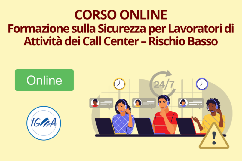 Corso Formazione Sicurezza Attivita Dei Call Center – Rischio Basso