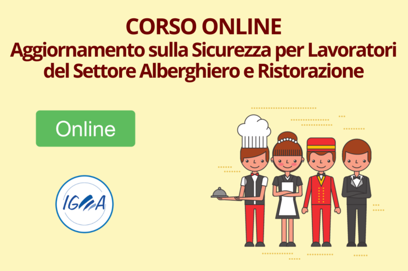 Corso Online Aggiornamento sulla Sicurezza per Lavoratori del Settore Alberghiero e Ristorazione