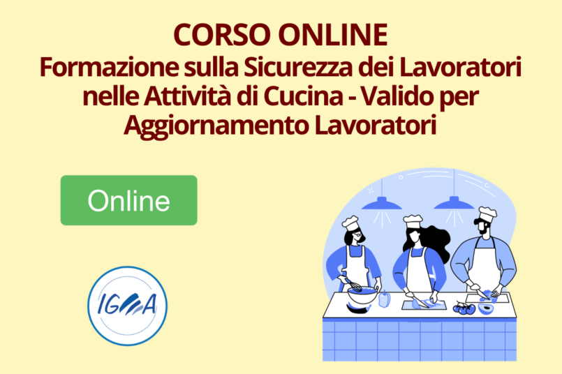 Corso Online Formazione sulla Sicurezza dei Lavoratori nelle Attivita? di Cucina - Valido per Aggiornamento Lavoratori