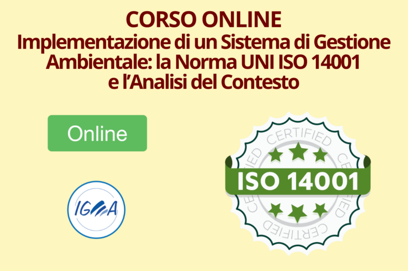 Corso Online Implementazione Sistema Gestione Ambientale Norma UNI ISO 14001