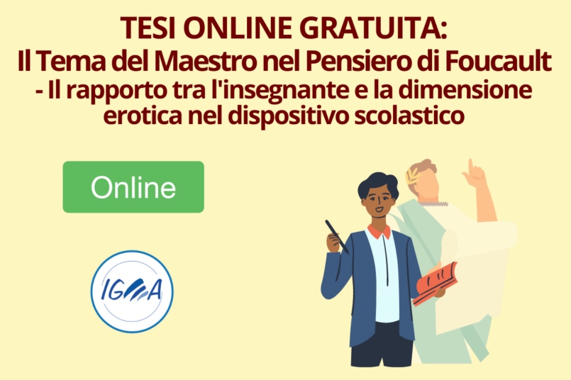 TESI ONLINE GRATUITA Il Tema del Maestro nel Pensiero di Foucault