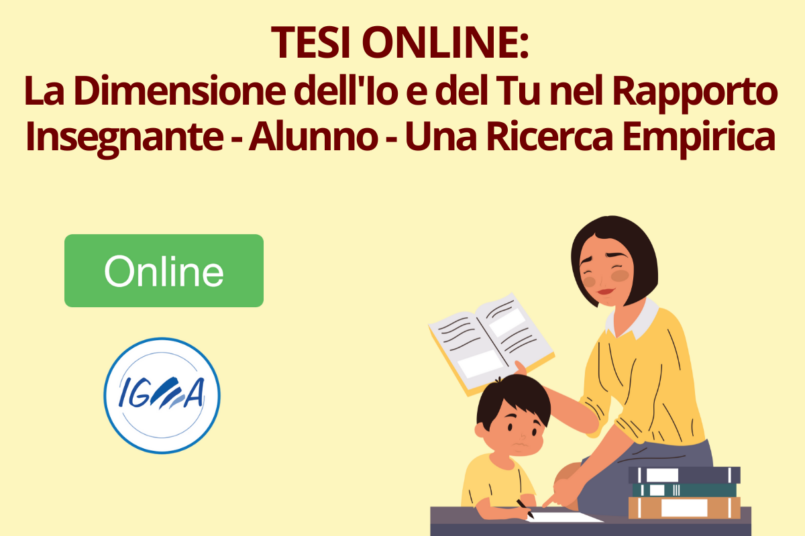 TESI ONLINE La Dimensione dell'Io e del Tu nel Rapporto Insegnante - Alunno