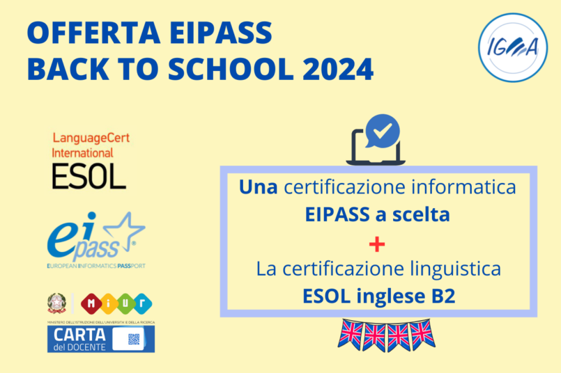 OFFERTA EIPASS BACK TO SCHOOL